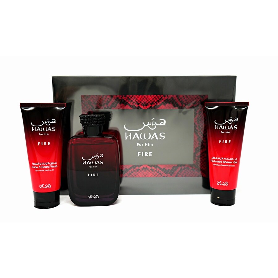 RASASI  HAWAS FIRE  GIFT SET  3-PIECE PERFUME