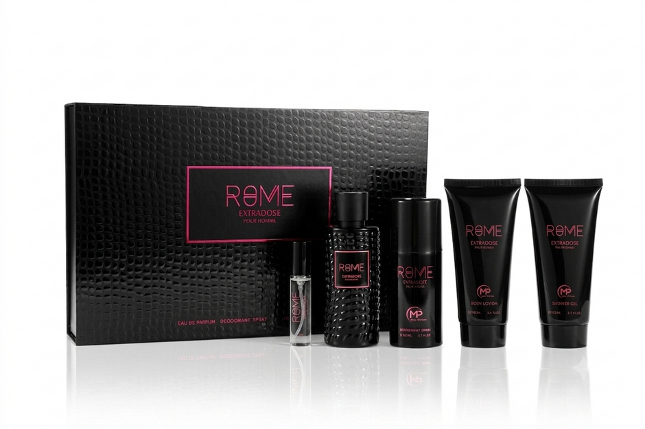 BHARARA ROME EXTRADOSE POUR HOMME SET 5 PCS EDP 5.0 OZ