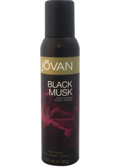 JOVAN BLACK MUSK (W) 5.0oz DEO SP (150ml)