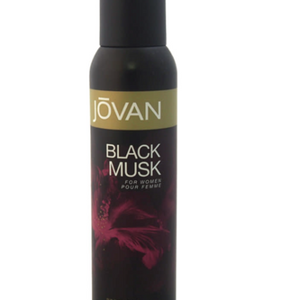 JOVAN BLACK MUSK (W) 5.0oz DEO SP (150ml)