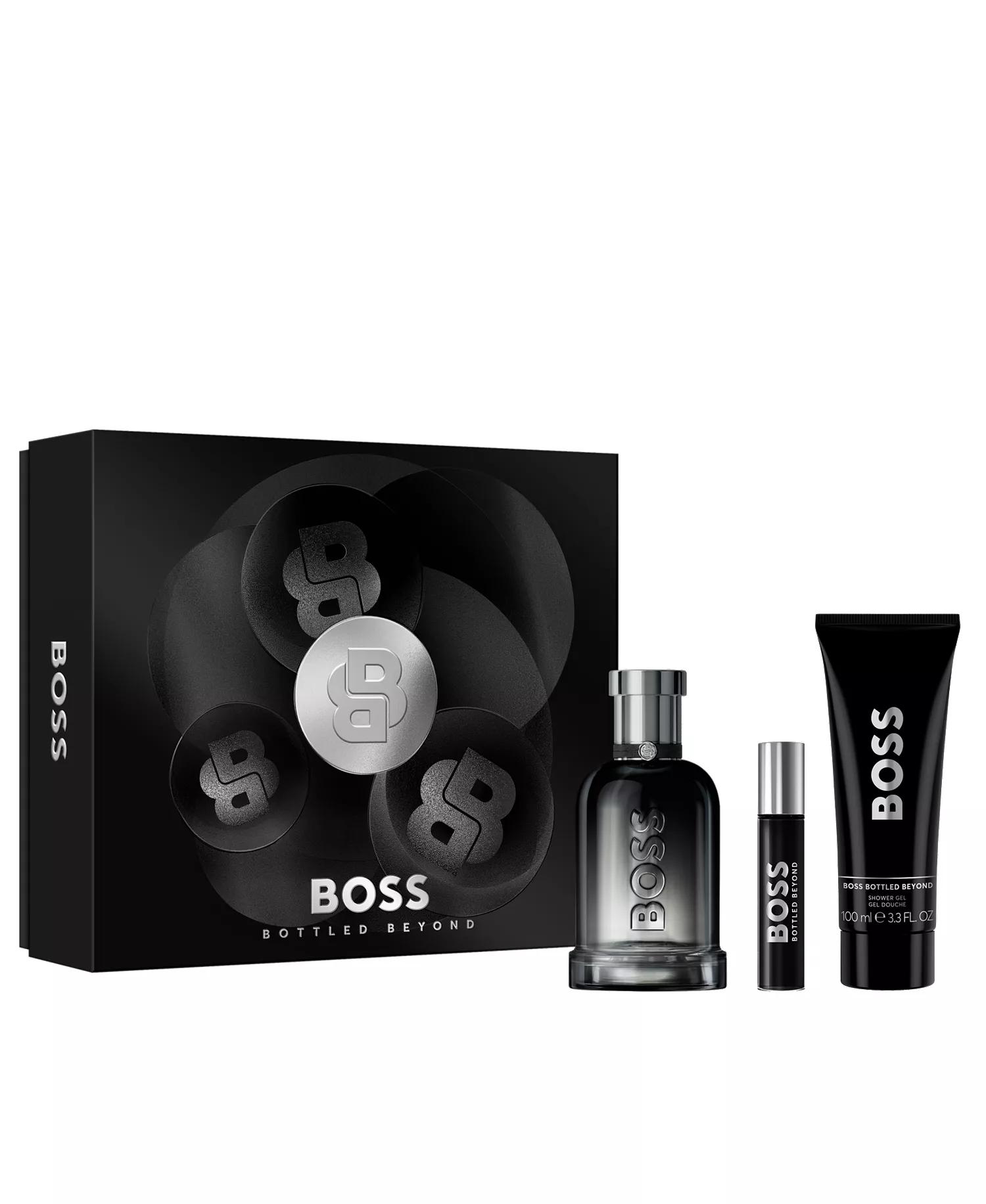 BOSS BOTTLED BEYOND 3 PCS SET 3.4 OZ EDP + 3.4 OZ SHOWER GEL + 10 ML MINI EDP FOR MEN