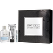 Jimmy Choo Urban Hero 3 PCS Set 3.3 oz EDP + 0.25 oz Travel Spray EDP + 3.3 oz Aftershave Balm for Men