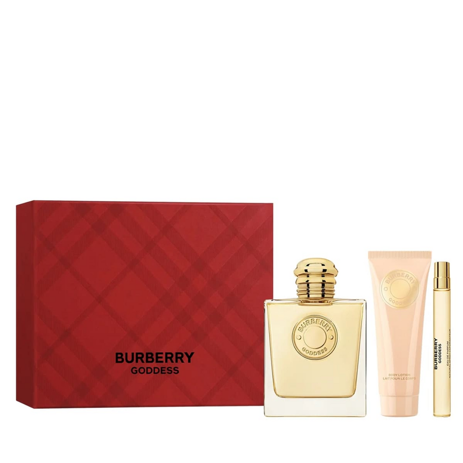 Burberry Goddess 3 PCS Set 3.4 oz EDP + 2.5 oz Body Lotion + 0.34 oz EDP for Women