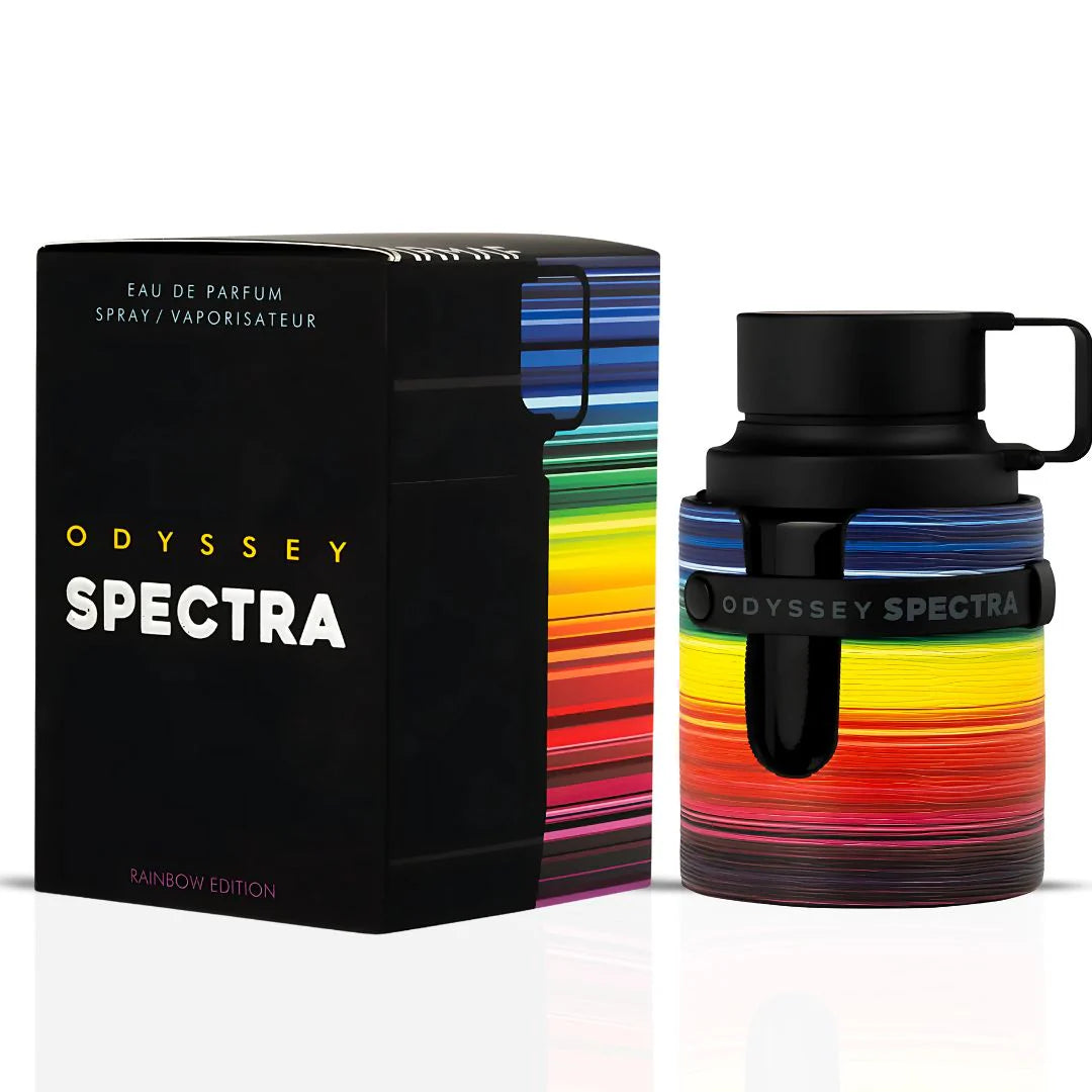 Odyssey Spectra perfume bottle and packaging on a white background