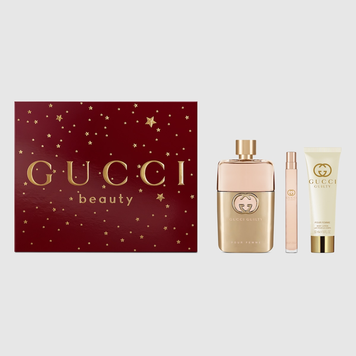 Gucci Guilty Pour Femme 3 PCS Set 3.0 oz EDP + 10 ml EDP + 1.6 oz Body Lotion for Women