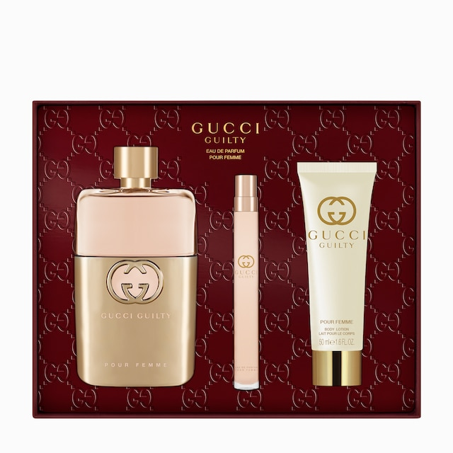 Gucci Guilty Pour Femme 3 PCS Set 3.0 oz EDP + 10 ml EDP + 1.6 oz Body Lotion for Women