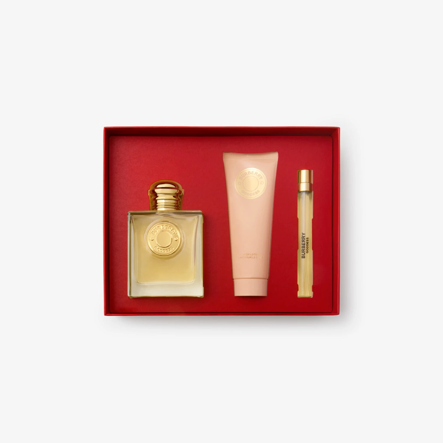 Burberry Goddess 3 PCS Set 3.4 oz EDP + 2.5 oz Body Lotion + 0.34 oz EDP for Women