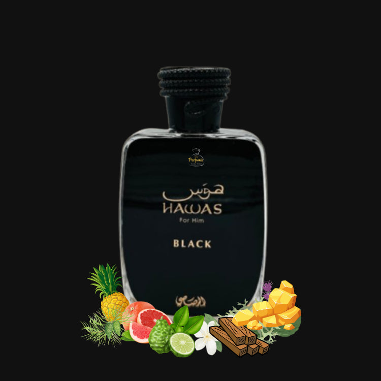 Rasasi Hawas Black 3.4 oz EDP for Men
