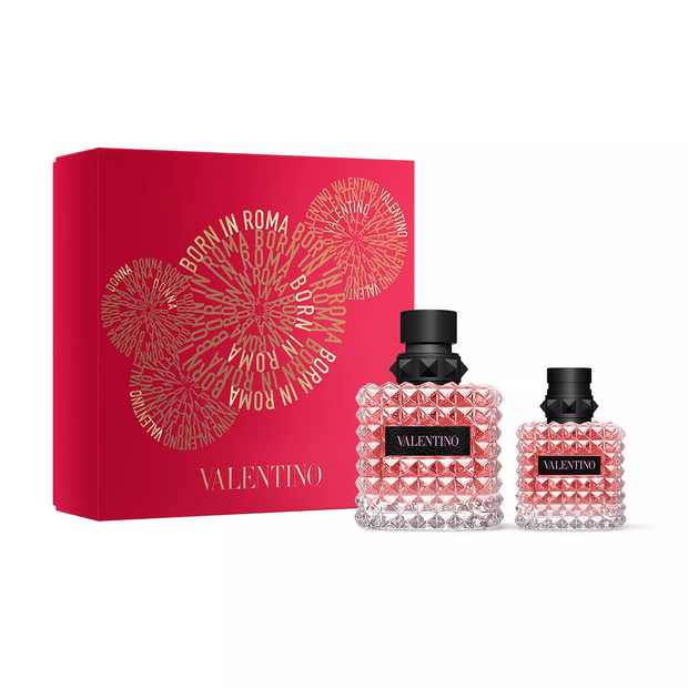Valentino Donna Born In Roma 2 Piece Gift Set – 3.4 oz EDP + 1.0 oz EDP for Women