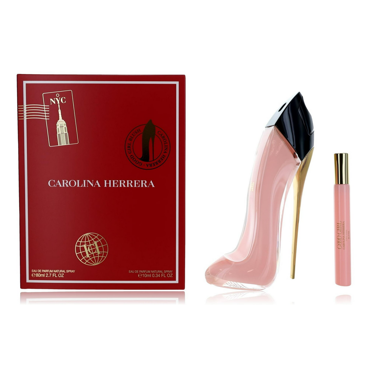 CH Good Girl Blush 2 Piece Gift Set – 2.7 oz EDP + 0.34 oz EDP for Women