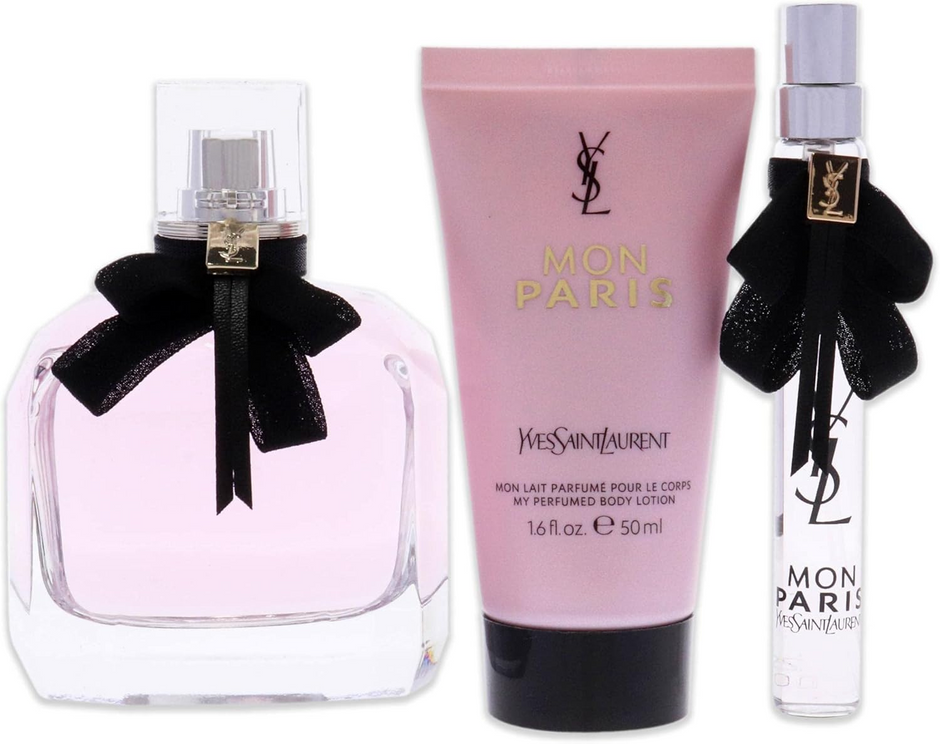 Moon Paris 3 Piece Gift Set – 3.0 oz EDP + 0.33 oz EDP + 1.6 oz Body Lotion for Women