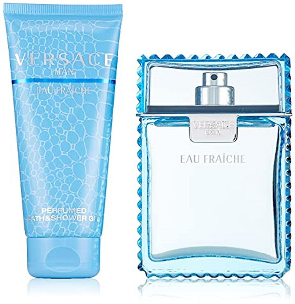 Versace Eau Fraîche 2 Piece Gift Set – 3.4 oz EDT + 3.4 oz Shower Gel for Men