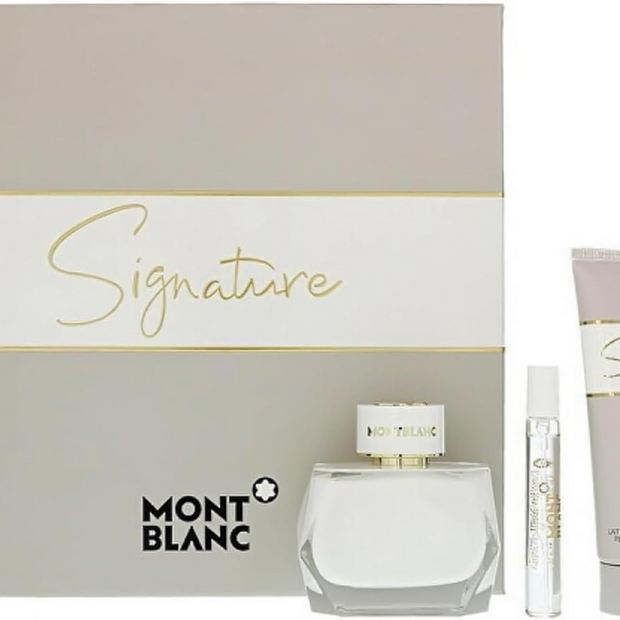 Signature Set 3 Piece Gift Set – 3.04 oz EDP + 1.0 oz EDP + 3.4 oz Body Lotion for Women
