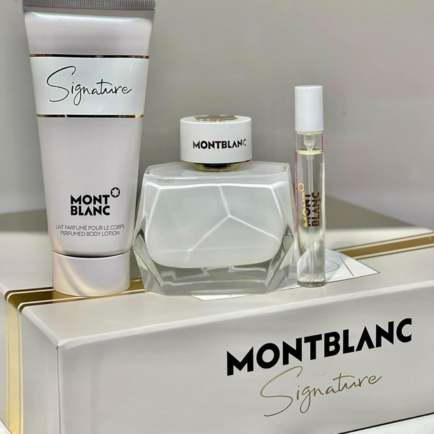 Signature Set 3 Piece Gift Set – 3.04 oz EDP + 1.0 oz EDP + 3.4 oz Body Lotion for Women