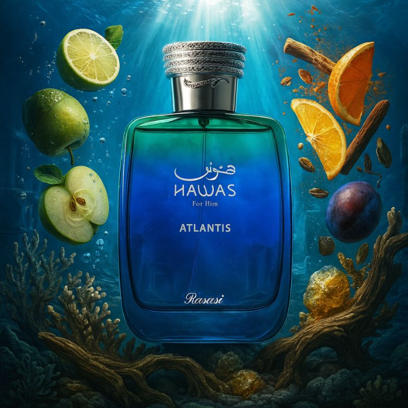 Hawas Atlantis 3.38 oz Eau de Parfum for Men