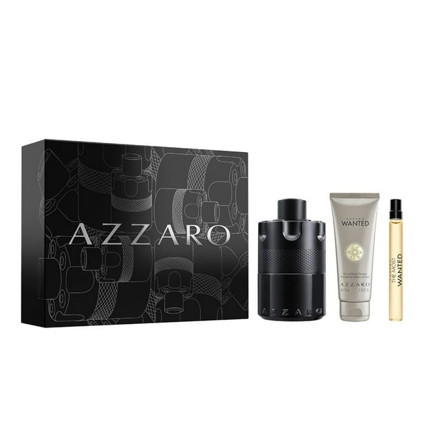 Azzaro The Most Wanted 3‑Piece Gift  3.4 oz EDP + 2.5 oz EDP + 0.34 oz Spray EDP  for Men