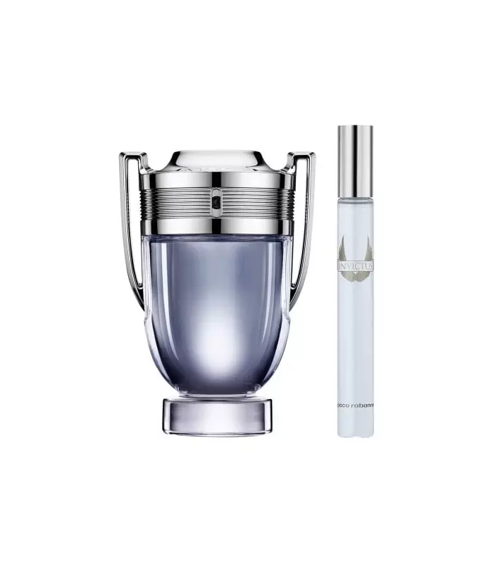 Paco Rabanne Invictus 2-Piece Gift Set 3.4 oz EDT + 0.34 oz EDT for Men