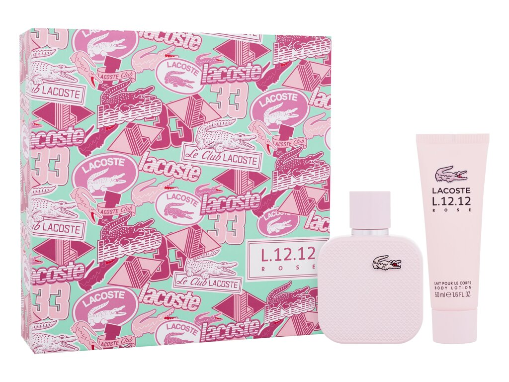 Lacoste Rose 2-Piece Gift Set 1.7 oz EDP + 3.4 oz Body Lotion for Women