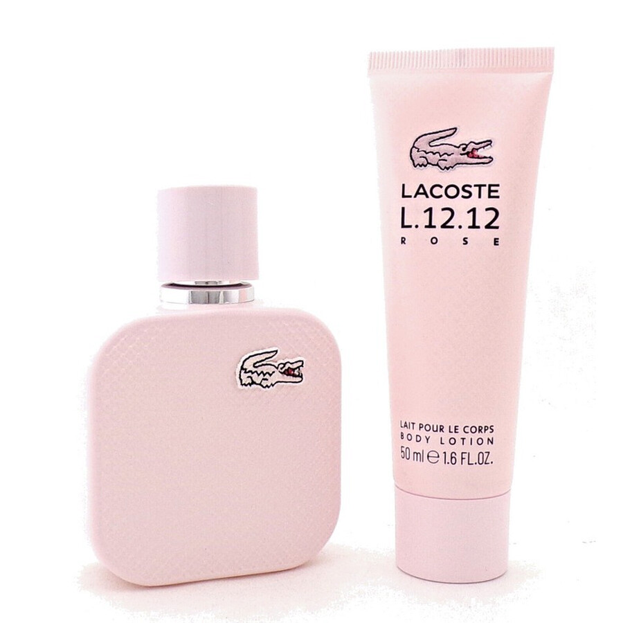 Lacoste Rose 2-Piece Gift Set 1.7 oz EDP + 3.4 oz Body Lotion for Women