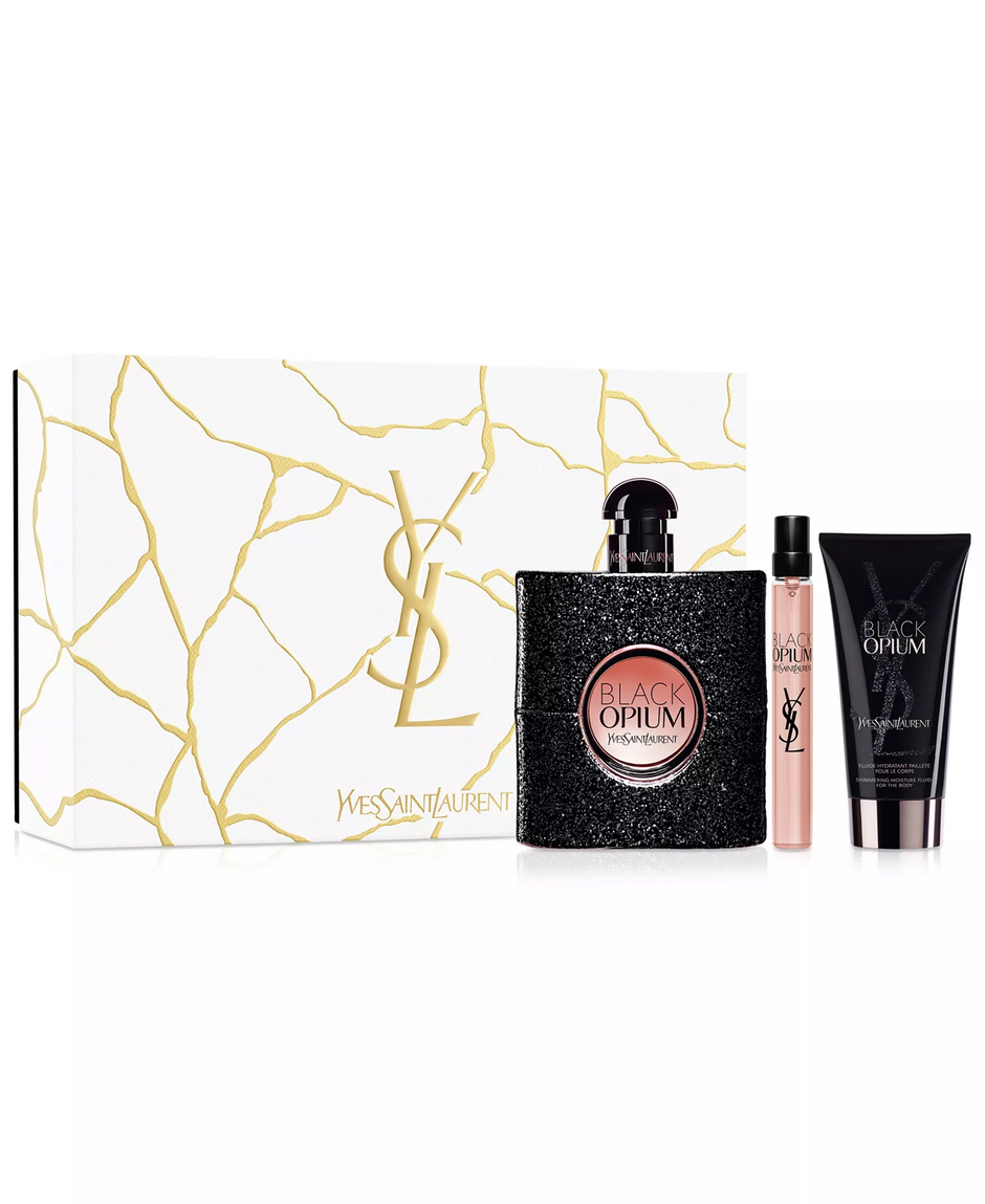 YSL Black Opium 3-Piece Gift Set 3.4 oz EDP + 0.33 oz EDP + 0.6 oz Mini Mascara for Women