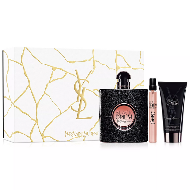 YSL Black Opium 3-Piece Gift Set 3.4 oz EDP + 0.33 oz EDP + 0.6 oz Mini Mascara for Women