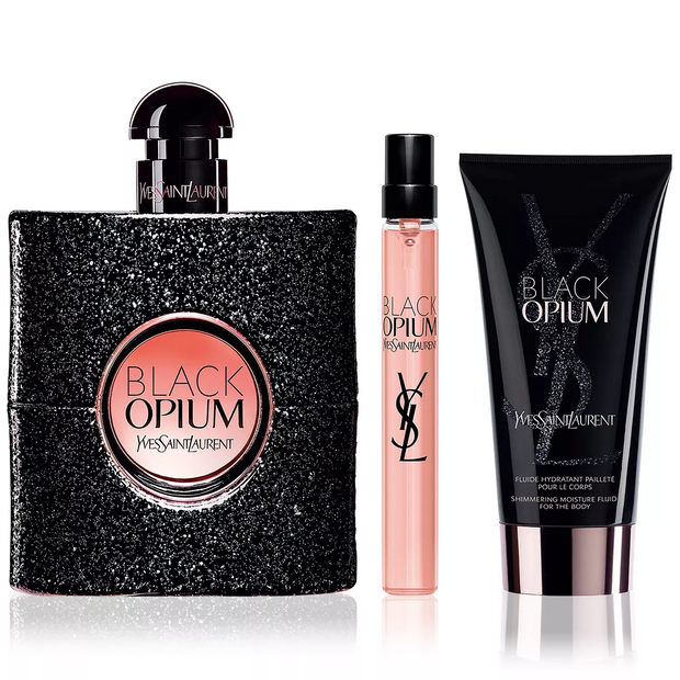 YSL Black Opium 3-Piece Gift Set 3.4 oz EDP + 0.33 oz EDP + 0.6 oz Mini Mascara for Women