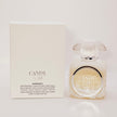 Candy perfume bottle with ingredients card on a white background