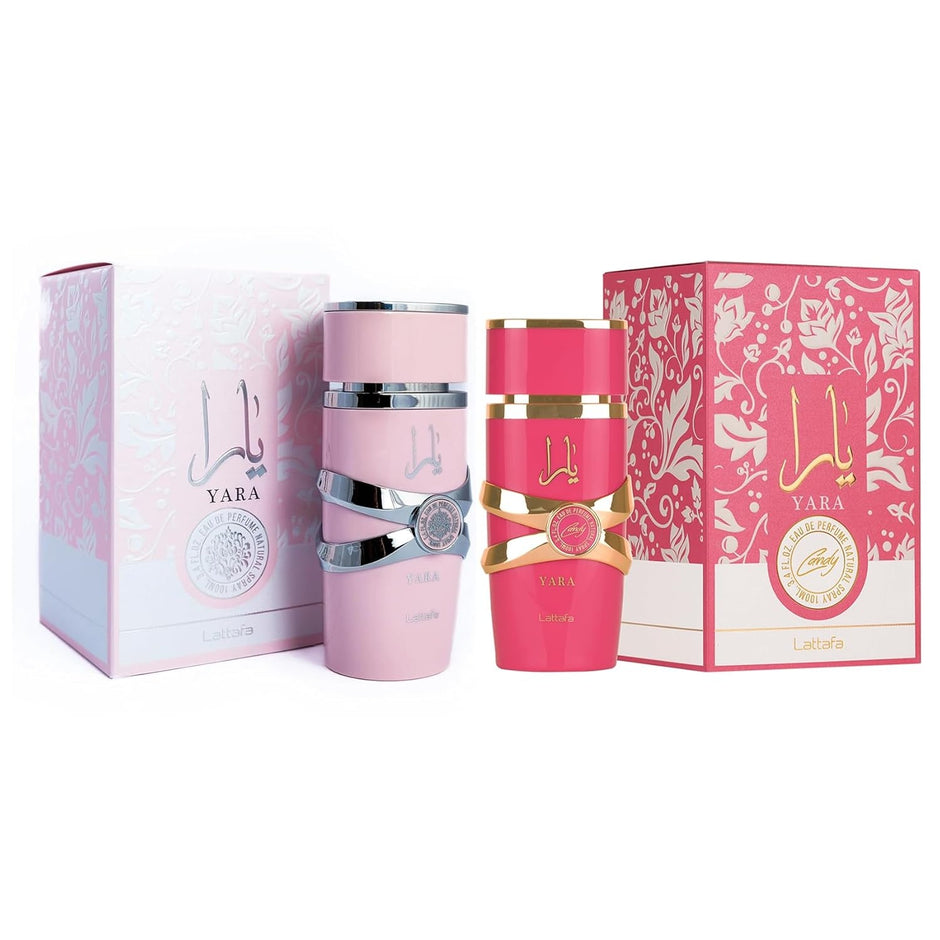 Lattafa Yara 2 Piece Gift Set  Yara 3.4 oz EDP + Yara Candy 3.4 oz EDP for Women