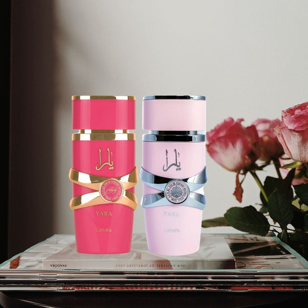 Lattafa Yara 2 Piece Gift Set  Yara 3.4 oz EDP + Yara Candy 3.4 oz EDP for Women