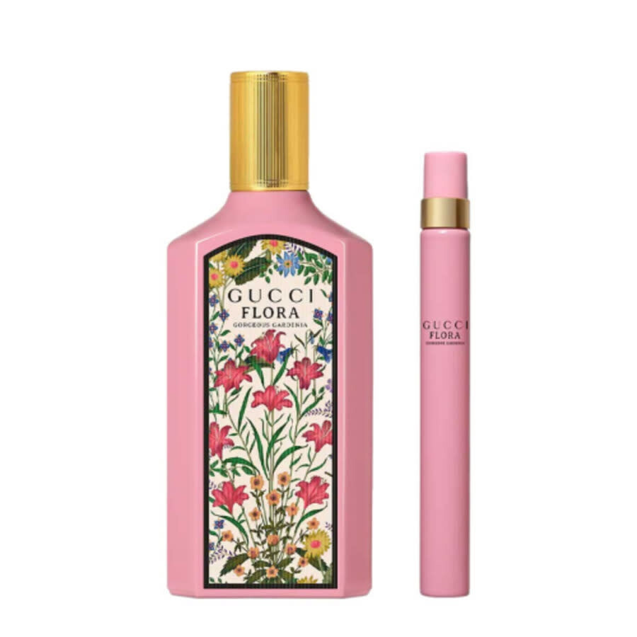 Gucci Flora Gorgeous Gardenia 2-Piece Set 3.4 EDP + 0.33 Travel Spray For Women