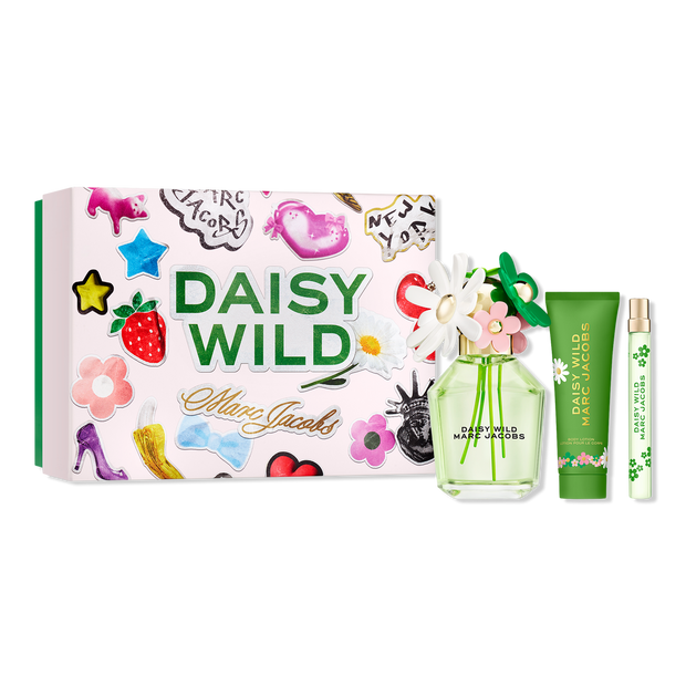 MJ Daisy Wild 3-Piece Set 3.3 oz EDP + 0.33 oz EDP + 2.5 oz Body Lotion for Women