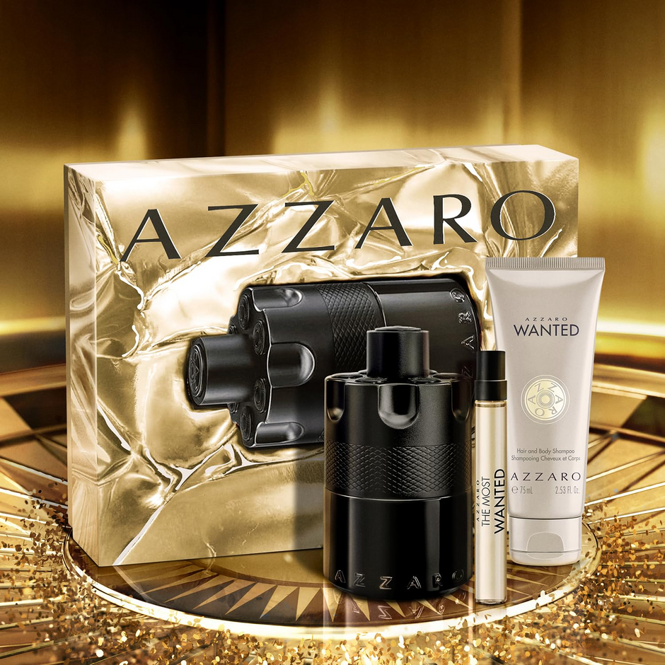 The Most Wanted Intense 3 Piece Set 3.4 oz EDP + 2.5 oz Body Lotion + 0.34 oz Spray for Men