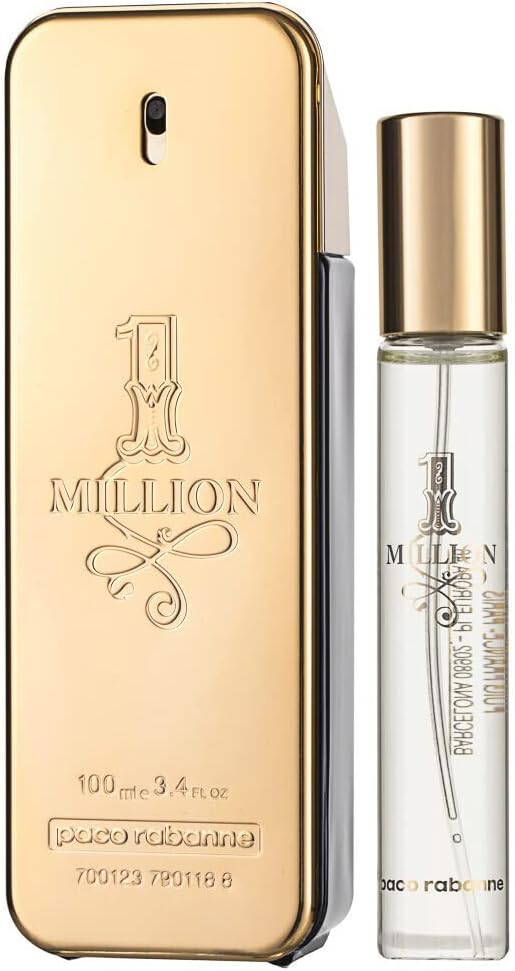 Paco Rabanne 1 Million 2 PCS Set 3.4 oz EDT + 10 ml EDT for Men