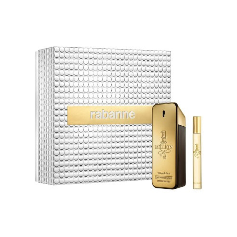Paco Rabanne 1 Million 2 PCS Set 3.4 oz EDT + 10 ml EDT for Men