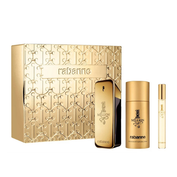 1 Million 3 PCS Set 3.4 oz EDT + 5.1 Deodorant Spray + 0.34 oz EDT for Men