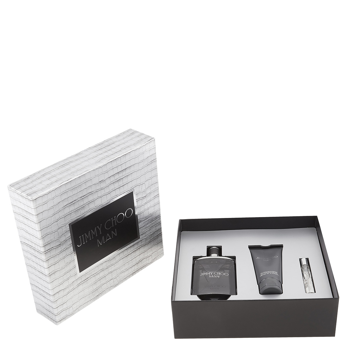 JIMMY CHOO MEN 3 PCS SET 3.3 OZ EDT + 0.25 OZ EDT MINI + 3.3 OZ SHOWER GEL FOR MEN