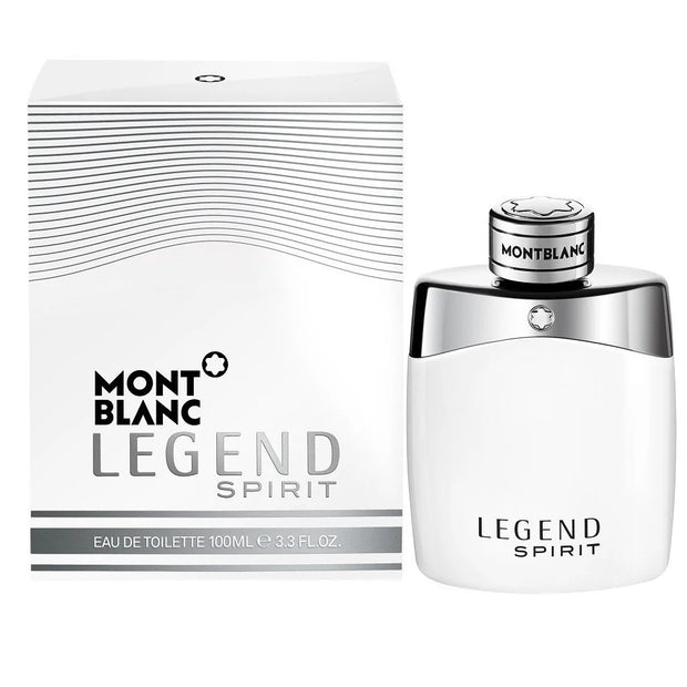 Montblanc Legend Spirit perfume bottle and packaging on a white background